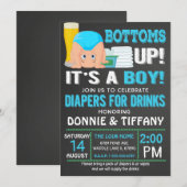 Bodemschilders voor Drinken Het is een jongen Kaart (Voorkant / Achterkant)