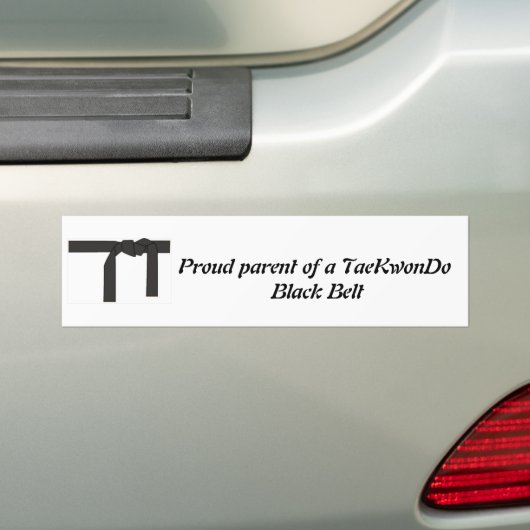 Bodemsticker met zwarte gordel bumpersticker (Op auto)