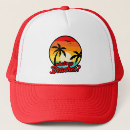 Bodemstranden, grappig, cool strand trucker pet