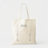 BodemStropdas met Suspenders Funny Wedding Tote Bag (Voorkant)