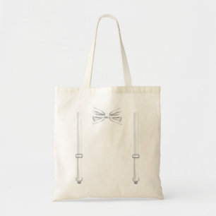 BodemStropdas met Suspenders Funny Wedding Tote Bag