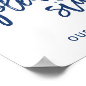 Bodemteken "Gelieve te ondertekenen" Typografie |  Poster (Hoek)