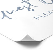 Bodemteken "Gelieve te ondertekenen" Typografie |  Poster (Hoek)