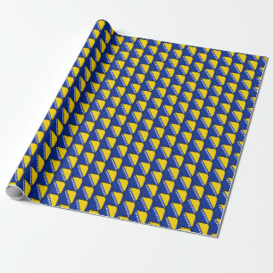 Bodemvangerpapier voor de vlag van Bosnië Cadeaupapier
