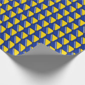 Bodemvangerpapier voor de vlag van Bosnië Cadeaupapier (Hoek)