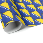 Bodemvangerpapier voor de vlag van Bosnië Cadeaupapier (Rol Hoek)