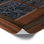 Bodemverlichting met bloemen op de zill poster (Hoek)