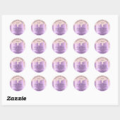 Bodemverpakking Roos druppellavendel Ronde Sticker (Vel)