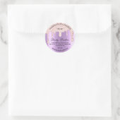 Bodemverpakking Roos druppellavendel Ronde Sticker (Tas)