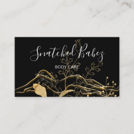 Bodemverzorging QRCODE Black Gold Flowers Visitekaartje