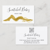 Bodemverzorging QRCODE Black White Gold Visitekaartje (Voorkant / Achterkant)