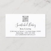 Bodemverzorging QRCODE Black White Gold Visitekaartje (Achterkant)