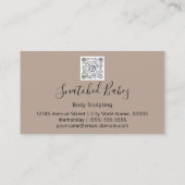 Bodemverzorging QRCODE Bruin Roos Elegant Visitekaartje (Achterkant)