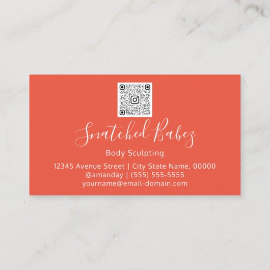 Bodemverzorging QRCODE Coral Gold Flowers Visitekaartje (Achterkant)