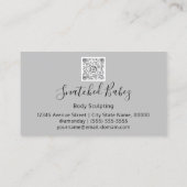 Bodemverzorging QRCODE Grijs Roos Bruin Visitekaartje (Achterkant)