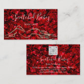 Bodemverzorging QRCODE Red Rose Gold Visitekaartje (Voorkant / Achterkant)