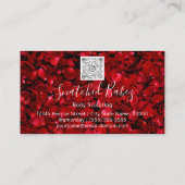 Bodemverzorging QRCODE Red Rose Gold Visitekaartje (Achterkant)