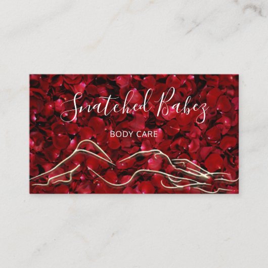 Bodemverzorging QRCODE Red Rose Gold Visitekaartje (Voorkant)