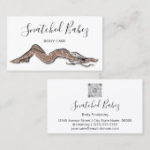 Bodemverzorging QRCODE Roos Glitter SPA Visitekaartje (Voorkant / Achterkant)