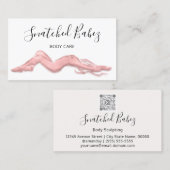 Bodemverzorging QRCODE Roos Wit Visitekaartje (Voorkant / Achterkant)