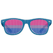 Bodemvlaggenstaat Bisexuality pride Party Shades Retro Zonnebril (Voorkant)