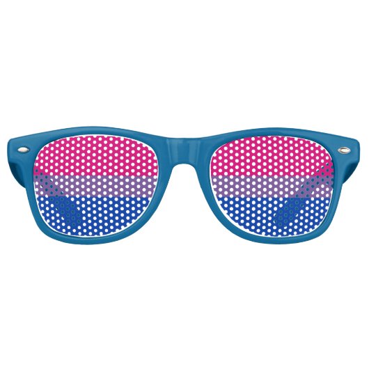 Bodemvlaggenstaat Bisexuality pride Party Shades Retro Zonnebril (Voorkant)