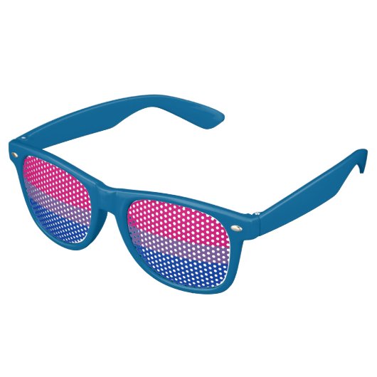 Bodemvlaggenstaat Bisexuality pride Party Shades Retro Zonnebril (Gekanteld)