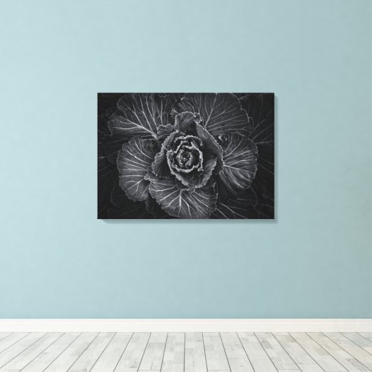 Bodemvloeren in zwart-wit nr. 108 canvas afdruk (Insitu (Houten vloer))