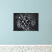 Bodemvloeren in zwart-wit nr. 108 canvas afdruk (Insitu (Houten vloer))