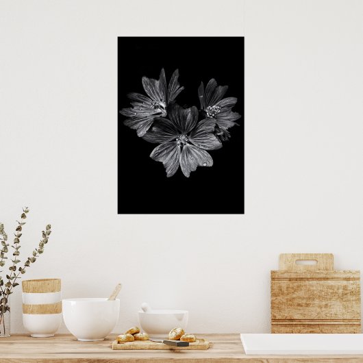 Bodemvloeren in zwart-wit nr. 11 poster (Keuken)