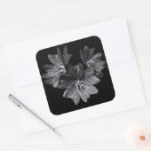 Bodemvloeren in zwart-wit nr. 11 vierkante sticker (Envelop)