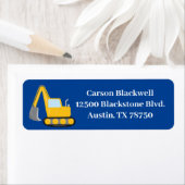 Bodemvoertuigbakken Blauw Kinder retouradres Etiket (Insitu)