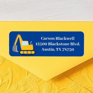 Bodemvoertuigbakken Blauw Kinder retouradres Etiket