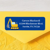 Bodemvoertuigbakken Blauw Kinder retouradres Etiket