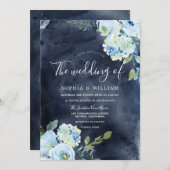 Bodemweddenschappen tussen Navy en Sky Blue Waterv Kaart (Voorkant / Achterkant)