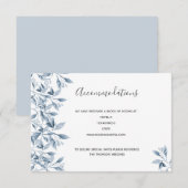 Bodemwoningen blauwe witte flora informatiekaartje (Voorkant / Achterkant)