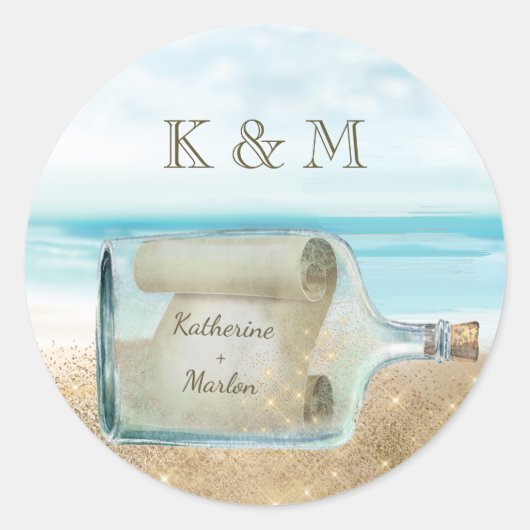 Bodemzegels van de Nautical Zee Bodemboes Ronde Sticker (Voorkant)