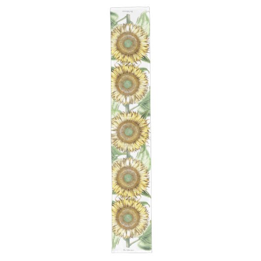 Bodemzonnebloemen, Florence Table Runner Lange Tafelloper (Voorkant)