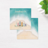 Bodemzonneschijn en zand vierkante visitekaartjes (Bureau)