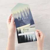 Bodenbos meer Woodland All In One Uitnodiging (Afscheurbaar)