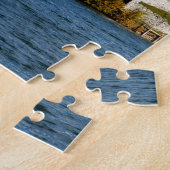 Bodenlandschap met kerk- en herfstbomen legpuzzel (Zijkant)