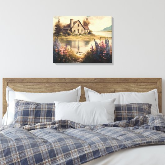 Bodenmeer op het platteland canvas afdruk (Insitu (Slaapkamer))