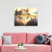 Bodenmeer op het platteland canvas afdruk (Insitu (Woonkamer))