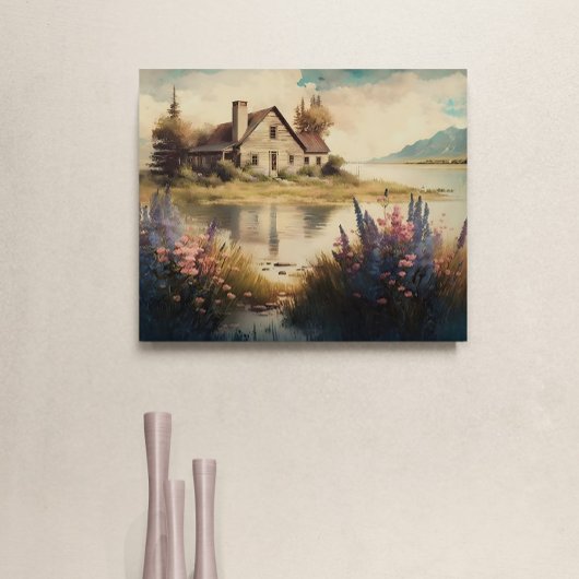 Bodenmeer op het platteland canvas afdruk