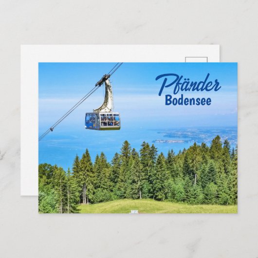 Bodenmeer Uitzicht uit de Pfänder in Oostenrijk Briefkaart (Voorkant / Achterkant)