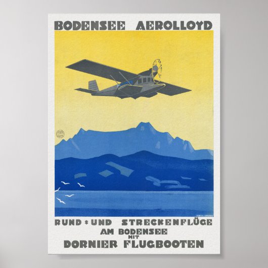 Bodensee Aerolloyd Vintage Poster 1925 (Voorkant)