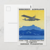 Bodensee Aerolloyd Vintage Poster 1925 Briefkaart (Voorkant / Achterkant)