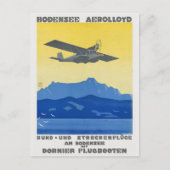 Bodensee Aerolloyd Vintage Poster 1925 Briefkaart (Voorkant)