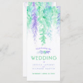 Bodenwijnen met een groen programma voor waterverf programmakaart (Voorkant / Achterkant)