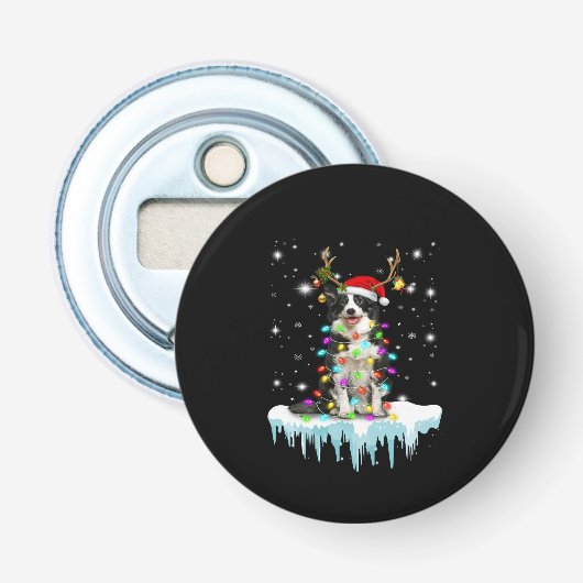 Boder Colline Rendier Kerstcadeau Button Flesopener (Voorkant)